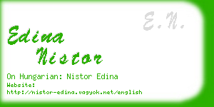 edina nistor business card